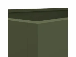 Clicnbuy Jardinera de acero laminado en frío oliva 62x47x46 cm