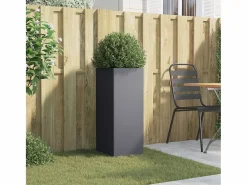 Online Clicnbuy Jardinera de acero laminado en frío antracita 32x27,5x75 cm Gris antracita