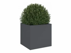 Clicnbuy Jardinera de acero laminado en frío antracita 49x47x46 cm