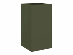 Clicnbuy Jardinera de acero laminado en frío oliva 42x38x75 cm