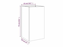 Clicnbuy Jardinera de acero laminado en frío oliva 42x38x75 cm