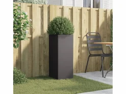 Hot Clicnbuy Jardinera de acero laminado en frío 32x27,5x75 cm Negro