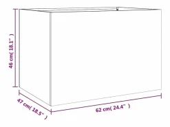 Clicnbuy Jardinera de acero laminado en frío 62x47x46 cm