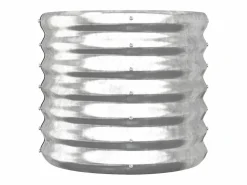 New Clicnbuy Jardinera de acero recubrimiento en polvo 40x40x36 cm Plateado