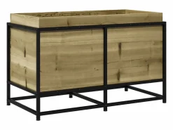 Jardinera de madera de pino impregnada 80x40x50 cm Jardinera