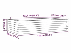Online Jardinera de madera maciza de pino 110x60x23 cm Jardinera