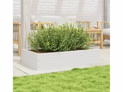 Sale Clicnbuy Jardinera de madera maciza de pino 110x60x23 cm Blanco