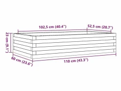 Sale Clicnbuy Jardinera de madera maciza de pino 110x60x23 cm Blanco