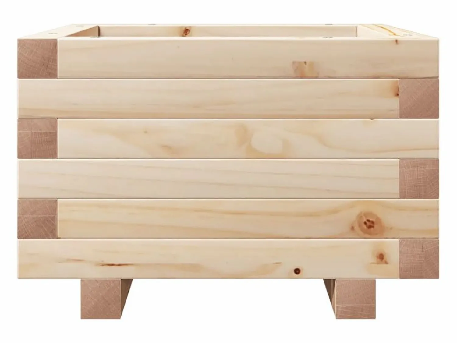 Clicnbuy Jardinera de madera maciza de pino 40x40x26,5 cm