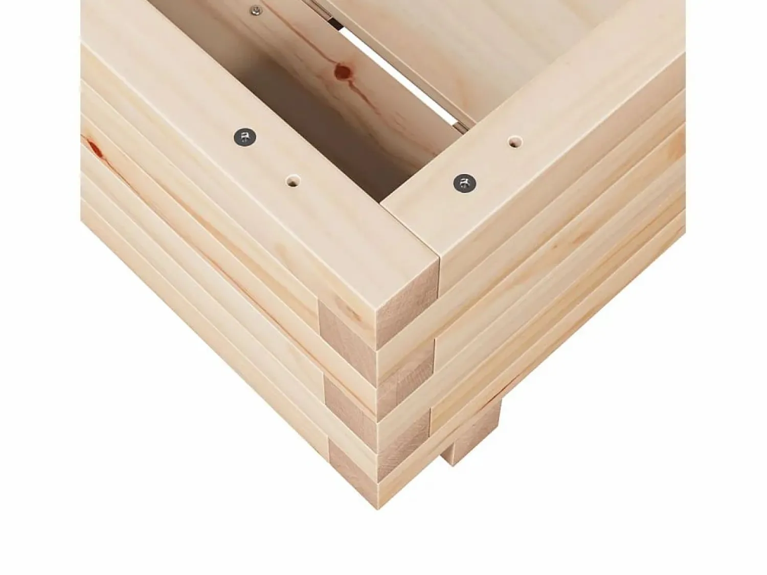 Clicnbuy Jardinera de madera maciza de pino 40x40x26,5 cm