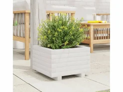 Jardinera de madera maciza de pino 40x40x26,5 cm Jardinera