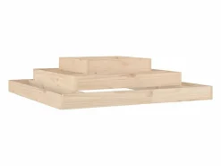 Clicnbuy Jardinera de madera maciza de pino 110x110x27 cm
