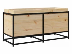 Clearance Clicnbuy Jardinera de madera maciza de pino 100x40x50 cm Marru00f3n