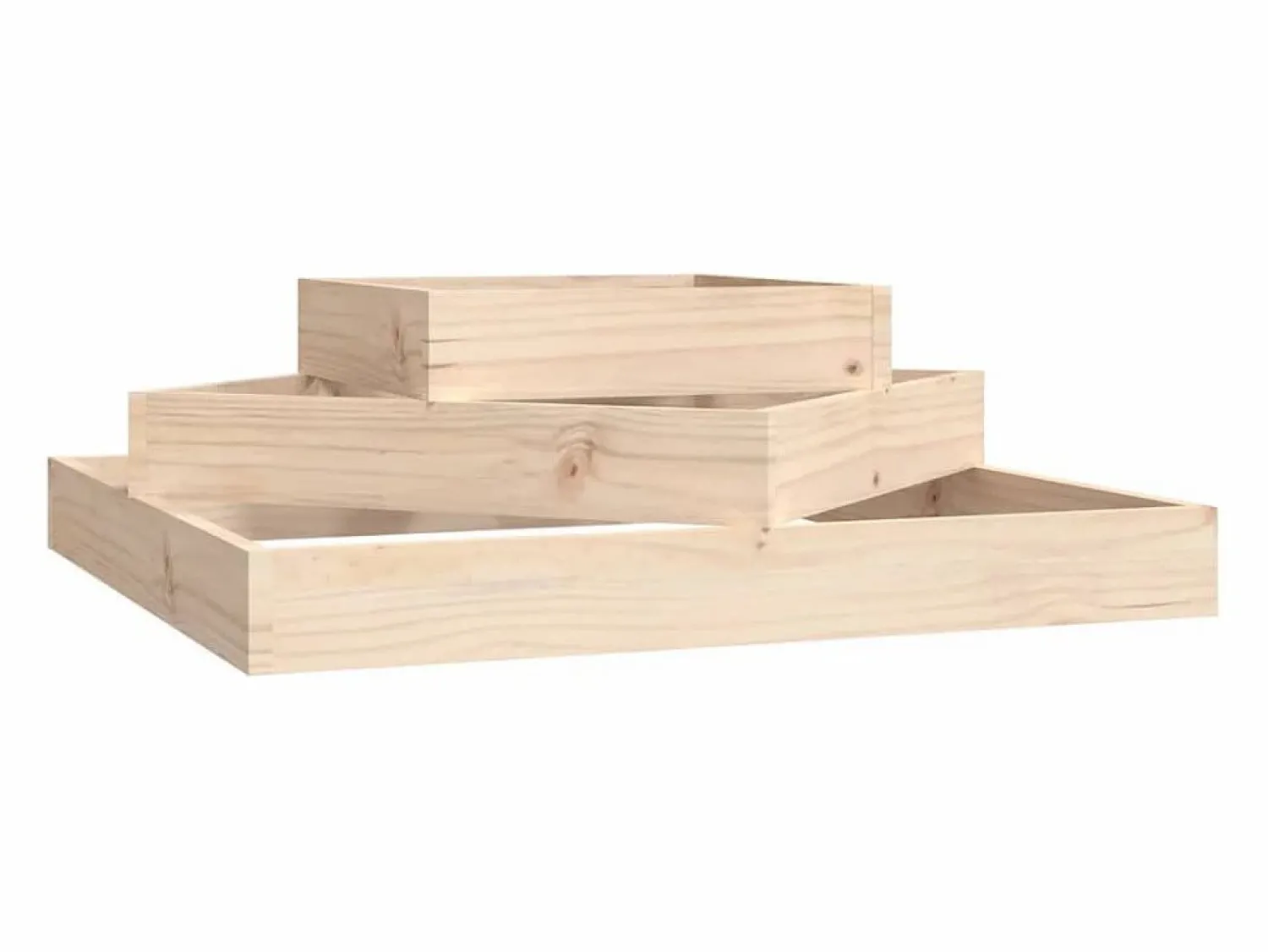 Clicnbuy Jardinera de madera maciza de pino 83x83x27 cm
