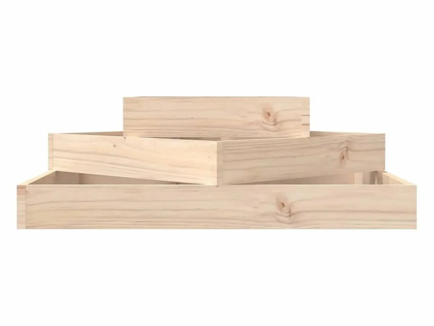 Clicnbuy Jardinera de madera maciza de pino 83x83x27 cm