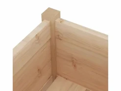 Hot Jardinera de madera maciza de pino 31x31x70 cm Jardinera