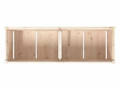 Outlet Jardinera de madera maciza de pino 150x50x50 cm Jardinera