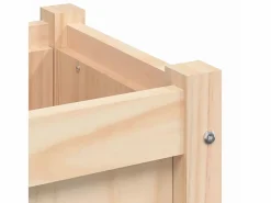Outlet Jardinera de madera maciza de pino 150x50x50 cm Jardinera