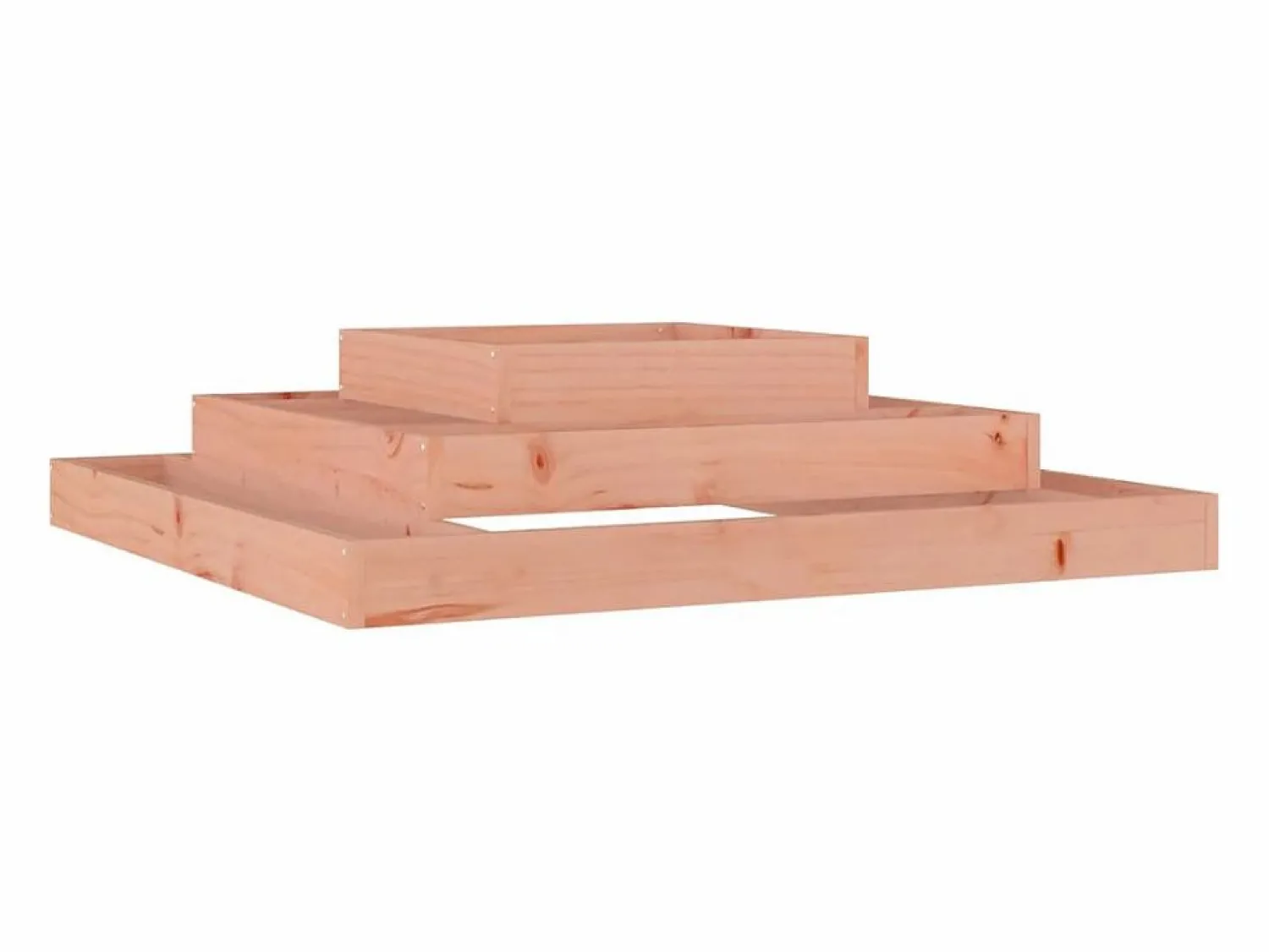 Jardinera de madera maciza de douglas 110x110x27 cm Jardinera