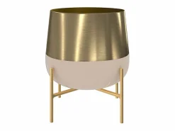 Rendez-Vous Déco Jardinera de metal y latón claro - Moose Rosa