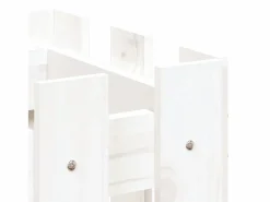 Clicnbuy Jardinera diseño de valla madera maciza pino blanca 60x30x30 cm