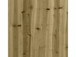 Clicnbuy Jardinera diseño de valla madera de pino impregnada 60x60x60 cm Marru00f3n
