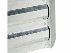 Sale Jardinera elevada con enrejado y 3 estantes, jardinera de madera, para plantas trepadoras, gris (53x53x90 cm) Plateado