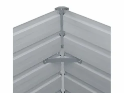 Clicnbuy Jardinera elevada de acero galvanizado marrón 160x80x45 cm