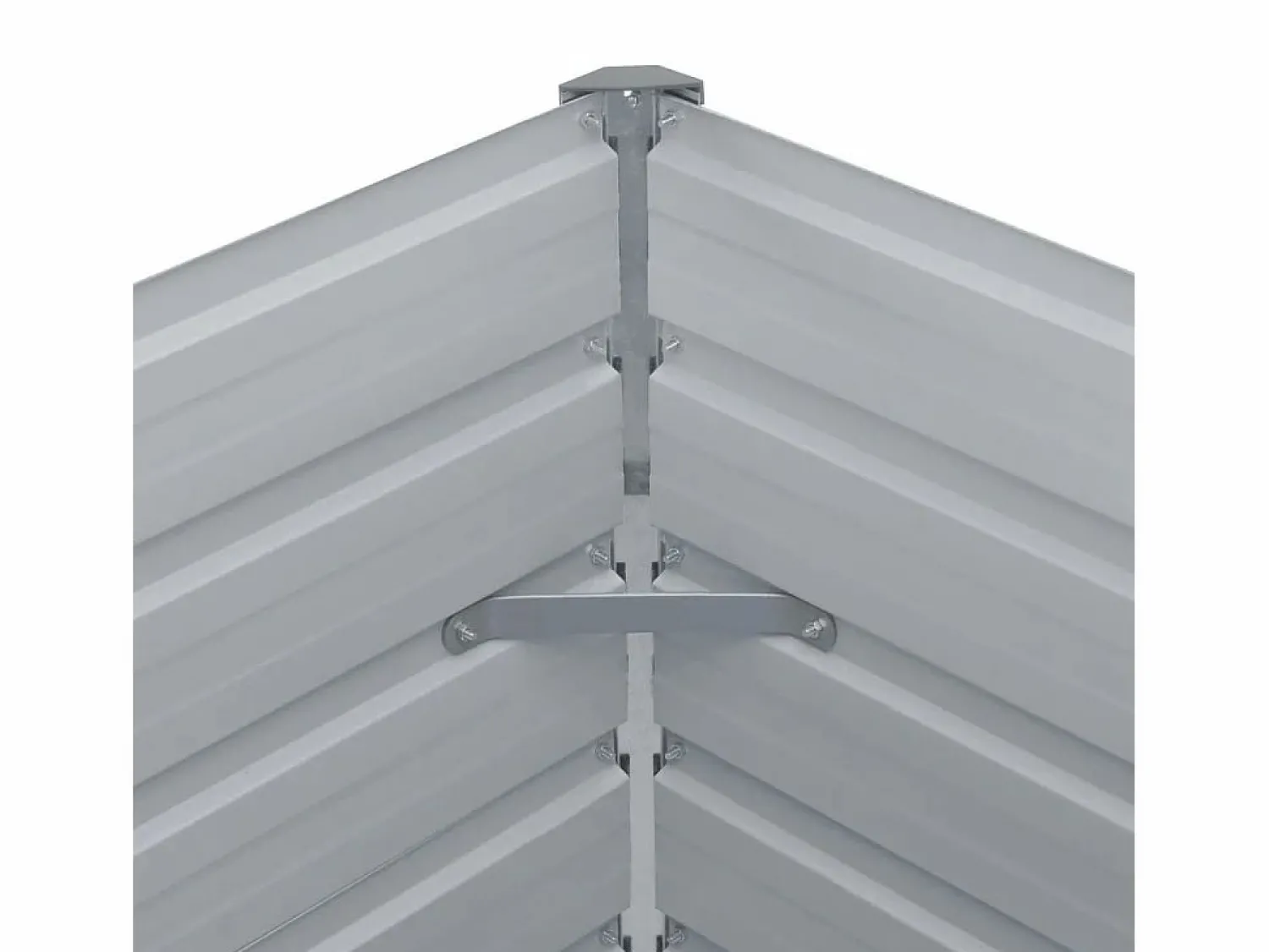 Clicnbuy Jardinera elevada de acero galvanizado marrón 160x80x45 cm