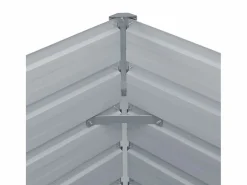 Clearance Jardinera elevada de acero galvanizado antracita 100x100x45 cm Jardinera