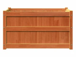 Clicnbuy Jardinera exterior madera maciza pino marrón cera 90x50x50 cm Marru00f3n