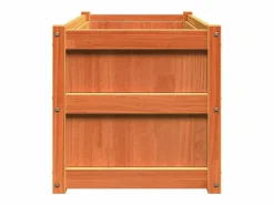 Clicnbuy Jardinera exterior madera maciza pino marrón cera 90x50x50 cm Marru00f3n