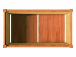 Clicnbuy Jardinera exterior madera maciza pino marrón cera 90x50x50 cm Marru00f3n