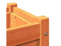 Clicnbuy Jardinera exterior madera maciza pino marrón cera 31x31x31 cm