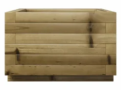 Sale Clicnbuy Jardinera madera de pino impregnada 40x40x26,5 cm Marru00f3n