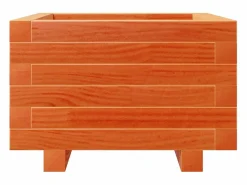 Clicnbuy Jardinera madera maciza de pino marrón cera 40x40x26,5 cm