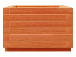 Clicnbuy Jardinera madera maciza de pino marrón cera 40x40x26,5 cm