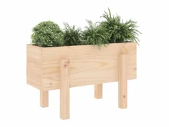 Sale Jardinera madera maciza de pino 62x30x38 cm Jardinera