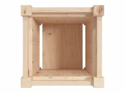 Discount Clicnbuy Jardinera madera maciza de pino 31x31x31 cm Marru00f3n