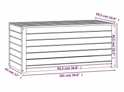 Jardinera negra 101x50,5x46,5 cm madera maciza de pino Negro
