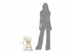 Hot Jardinera portamacetas de mimbre y metal Panama Tower Beige