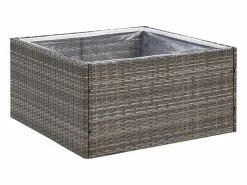 Clicnbuy Jardinera ratán sintético 80x80x40 cm