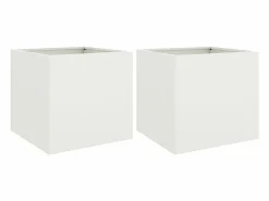 Best Jardineras 2 unidades acero laminado en frío 42x40x39 cm Jardinera