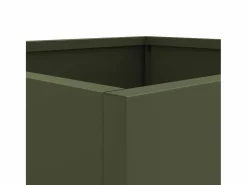Discount Jardineras 2 unidades acero laminado en frío oliva 49x47x46 cm Jardinera
