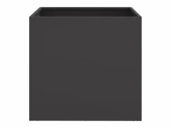 Clicnbuy Jardineras 2 unidades acero laminado en frío 42x40x39 cm Negro