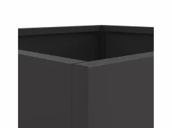 Clicnbuy Jardineras 2 unidades acero laminado en frío 42x40x39 cm Negro