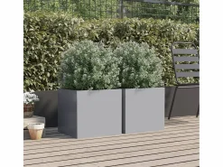 Sale Jardineras 2 unidades acero galvanizado 42x40x39 cm Jardinera