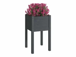 Clicnbuy Jardineras 2 unidades madera maciza de pino 40x40x70 cm