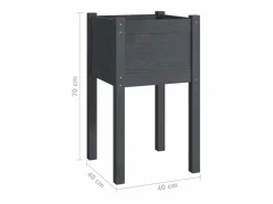 Clicnbuy Jardineras 2 unidades madera maciza de pino 40x40x70 cm