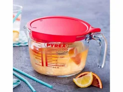 Pyrex Jarra medidora Classic con tapa 1L vidrio Rojo